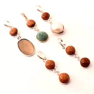5 Stück Set Multi Stein Sonne Sitara Edelstein Handarbeit Schmuck Anhänger SR... - Bild 1 von 5
