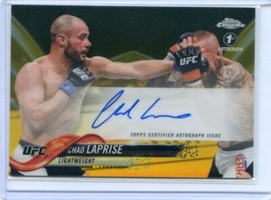 2018 Topps UFC Chrome CHAD LAPRISE 1ST Refractor GOLD Auto Autograph #FA-CLA /50