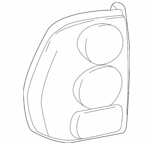 Conjunto de lámpara trasera lateral de pasajero Buick Rainier genuina GM 2004-2007 15131581 Foto 1 de 2