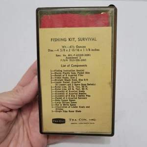 NUOVO NOS SIGILLATO VINTAGE ORIGINALE EMERGENZA PESCA KIT SOPRAVVIVENZA TRA-CON INC - Foto 1 di 9