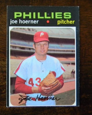 1971 TOPPS BASEBALL CARD #166 JOE HOERNER PHILADELPHIA PHILLIES VGEX NOV052 - Image 1 of 2