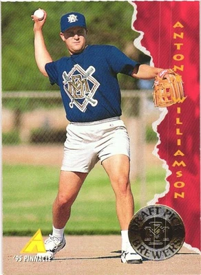 1995 Pinnacle #169 Antone Williamson Milwaukee Brewers Rookie - Image 1 of 2