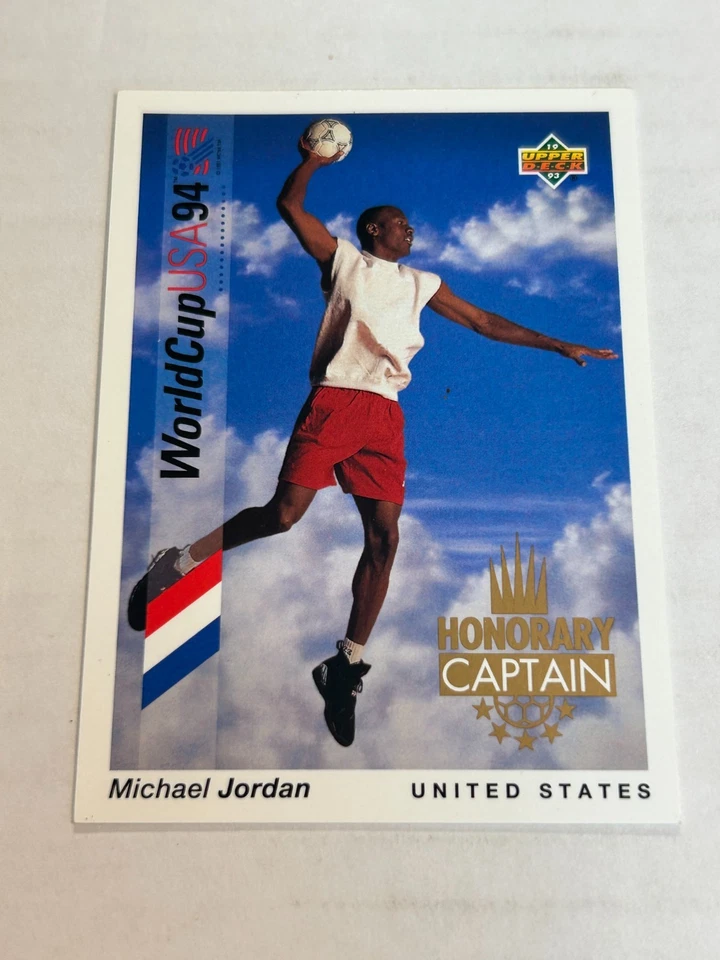 1993 UPPER DECK SOCCER MICHAEL JORDAN WORLD CUP 94 HONORARY CAPTAIN #HC3 SSP GW1 - Image 1 of 2
