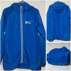 Bank Of America Chicago Marathon Windbreaker Hooded Packable Jacket Size Medium - Picture 1 of 11