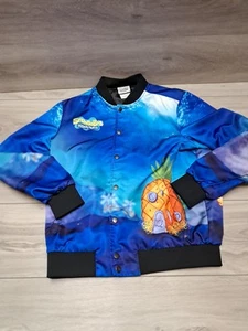 Spongebob Squarepants Characters Sublimation Bomber Jacket Viacom 2109 Small - Picture 1 of 24