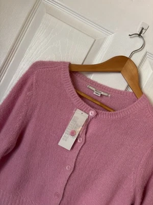 Cárdigan Urban Outfitters Kimchi Azul M Recortado Rosa Preppy Girlhoodcore Y2K Foto 1 de 4