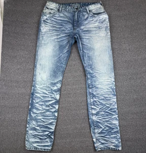 Robins Jeans Mens 40 (36x36) Killer Flap Distressed Biker Whisker Fade Rap Y2K - Picture 1 of 10
