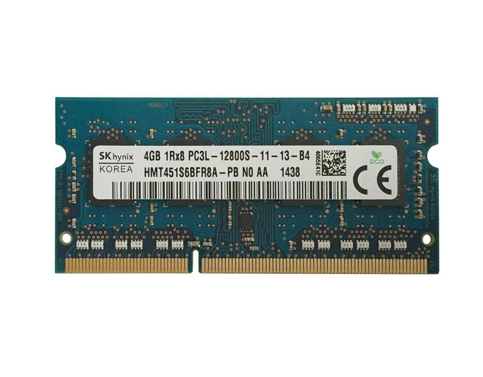 SK Hynix HMT451S6BFR8A-PB 4GB PC3L-12800S DDR3-1600MHz SODIMM Laptop Memory Card - Image 1 of 3