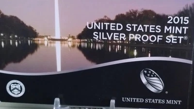 SW2 2015 S UNITED STATES MINT SILVER PROOF SET OGP COA 14 COINS. - Image 1 of 4