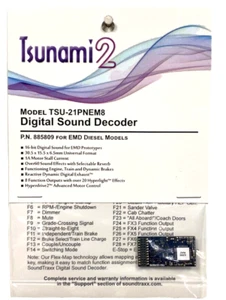 SoundTraxx 885809 Tsunami 2 TSU-21PNEM8 EMD Sound & Control DCC Decoder - Picture 1 of 3