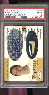 2004-05 Sa-ge Sage Rafael Araujo Jersey ROOKIE AUTO Autograph PSA 9 Graded Card - Image 1 of 2