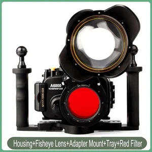 Meikon 40M Waterproof Underwater Camera Housing Case kits for Sony A6000 Camera - Picture 1 of 12
