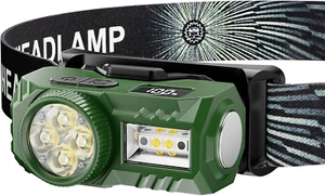 Headlamp Flashlight, Ultra-Light Bright LED Rechargeable Headlight with White Re - Picture 1 of 7