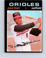 VINTAGE BASEBALL CARD O-PEE-CHEE 1971 BALTIMORE ORIOLES PAUL BLAIR  NO251