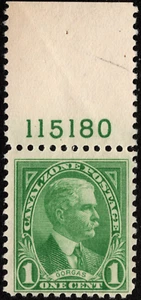 Canal Zone Stamp Scott # 105a Mint NH Plate Number Single - 1 Cent Green Gorgas - Picture 1 of 1