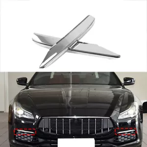 Par de molduras de rejilla de parachoques delantero cromadas para Maserati Quattroporte 2017-2022 - Imagen 1 de 10