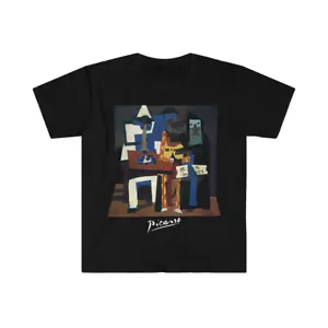 T-Shirt Pablo Picasso Nachtfischen in Antibes klassischer Künstler Kubist Softstyle - Bild 1 von 3