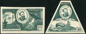 #MON (03023) Monaco 1955 Verne (N°435/36) Prove non Dent. Gomma Integra MNH** - Imagen 1 de 2