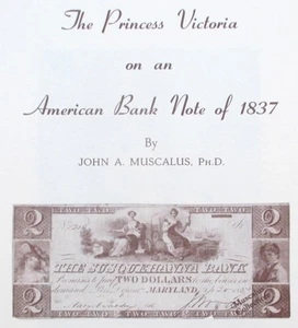 1968 Reference Book: Princess Victoria 1837 American Bank Note A - John Muscalus - Picture 1 of 1
