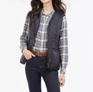 Barbour® Betty Quilted Vest | 4 | Navy | $145 - Picture 1 of 7