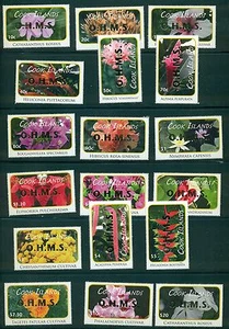 Cook Islands 2010 Flower definitive set with OHMS gold opt #O70-87 MNH CV $94.10 - Picture 1 of 1