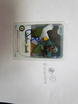 2011 1st Bowman Chrome Card Signed Jonathan Joseph Baseball Card - Image 1 of 2
