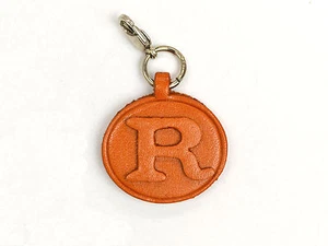 Alphabet/Initial R Handmade Leather Keychain/Charm *VANCA* Made in Japan #26389 - Picture 1 of 11
