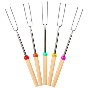 Marshmallow Roasting Sticks Smores Stick For Fire Pit Hot Dog Campfire Skewers M - Picture 1 of 7
