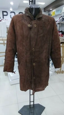 Shearling La Matta Women Brown Genuine Leather Size 52 MON 627 LZ - Image 1 of 4