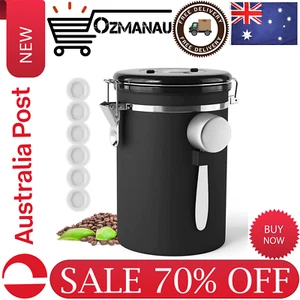 9SHOME Airtight Stainless Steel Coffee Canister, Coffee Bean Storage Container.. - Picture 1 of 8