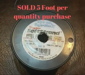 Super Softstrand Coated Stainless Steel Picture Wire & Cable #2 15LBs - 5 Foot - Picture 1 of 10