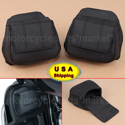 5208 Черный обтекатель нижняя дверь карманы мешок для Harley Touring Ultra ограниченный США - Изображение 1 из 4