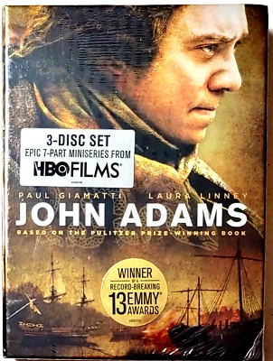 John Adams -HBO 7 Part Mini-Series [3-DVD Set] Widescreen, 2008, HBO - BRAND NEW - Image 1 of 4