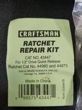 Craftsman 1/2" Drive Ratchet Repair Kit #43447 for Ratchets 44985 and 44975 USA