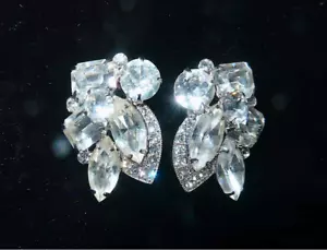 Vintage Ohrringe "Eisenberg Ice" Strass - echter Clip-On, neuwertig - Bild 1 von 4