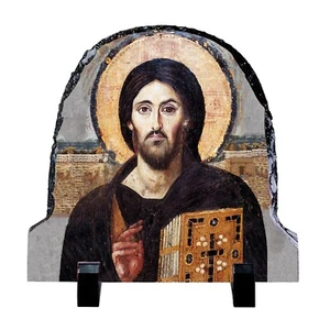 icono de Cristo pantocrátor sobre piedra, Monasterio de Santa Catalina en el Sinaí - Imagen 1 de 6
