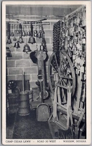 Postcard Warsaw Indiana Camp Cedar Lawn Antiques Road 30 West Kosciusko County - Picture 1 of 2