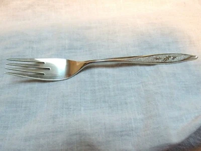 1965 Sterling Silver Heirloom Oneida  First Frost 7-1/2” Dinner Fork No. 2 - Image 1 of 4