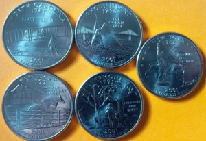 manueduc  COLECCIÓN  COMPLETA  DE  QUARTER  DE  DOLAR 2001 Nuevos - Foto 1 di 1