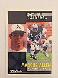 COLLECTIBLE PINNACLE MARCUS ALLEN FOOTBALL TRADING CARD RAIDERS 1991 CARD #232 - Picture 1 of 2