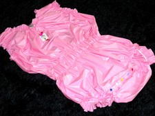 KNÖPFERBODY WINDELBODY ADULTBABY SEHR WEICHE PVC FOLIE rosa SM-XXXL