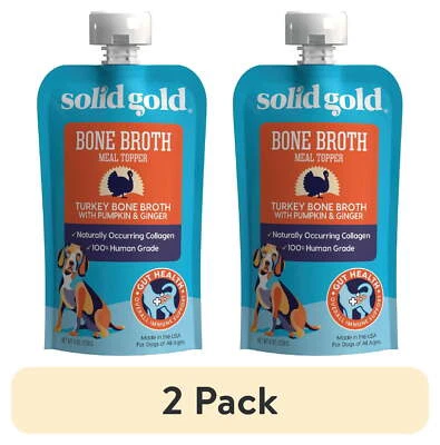 (Paquete de 2) Topper de comida de caldo de huesos para perros, sin granos, sabor a pavo, 8 oz Foto 1 de 4