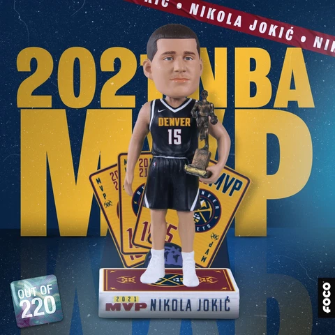 NIKOLA “The Joker” JOKIC Denver Nuggets 2021 NBA League MVP Bobblehead #/220 NIB Cover