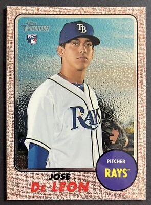 Jose De Leon 2017 Topps Heritage High Numbers CHROME Rookie #THC-642 /999 RAYS - Image 1 of 2