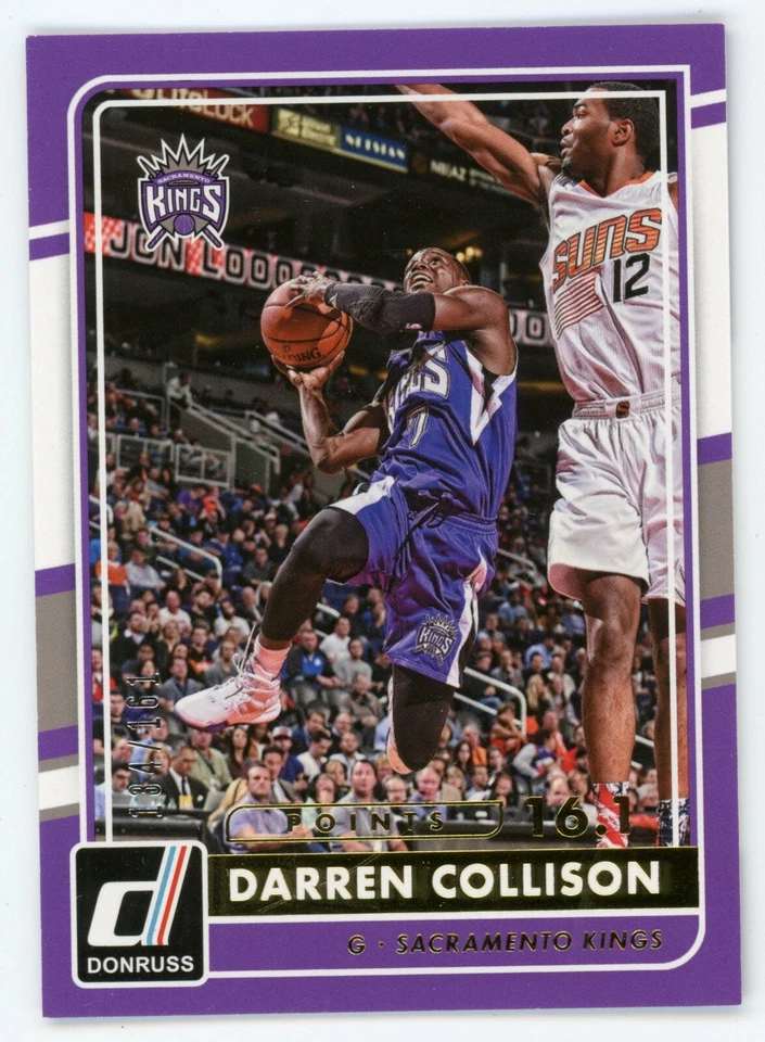 Línea de estadísticas de temporada 2015-16 Panini Donruss Darren Collison #4 #134/161 Kings Foto 1 de 1