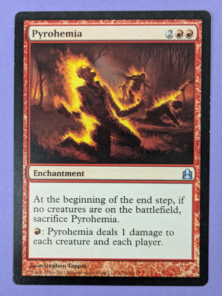 MTG Magic The Gathering: Commander 2011: Pyrohemia #132/318 Uncommon - LP - Image 1 of 2