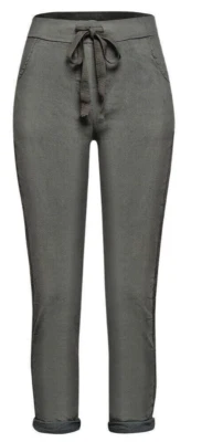 TREDY NEUE MODE GALONSTREIFN GLITZER STRETCH HOSE GRÜN 40 42 44 Gr. 3  - Bild 1 von 4