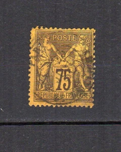 France Y&T 99 Sage type II violet sur orange 75 c. un timbre oblitéré /TE4025d - Imagen 1 de 1