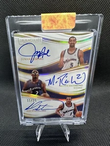 2022-23 Immaculate Triple Auto 22/25 Mitch Richmond Juwan Howard Rod Strickland - Picture 1 of 2