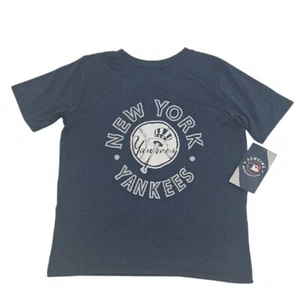 Camiseta MLB New York Yankees Jóvenes Niños L Azul Manga Corta Deportiva Absorbente Logo - Imagen 1 de 6